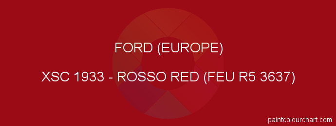 Ford (europe) paint XSC 1933 Rosso Red (feu R5 3637)