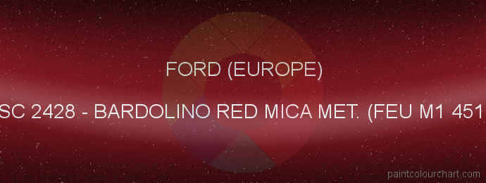 Ford (europe) paint XSC 2428 Bardolino Red Mica Met. (feu M1 4510)