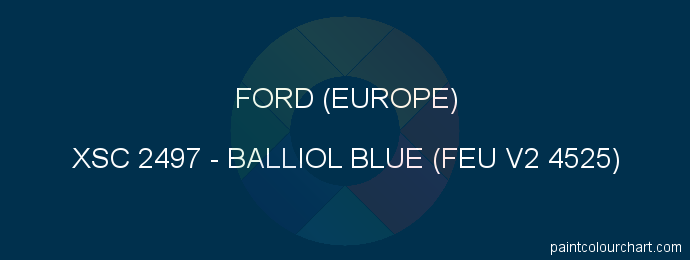 Ford (europe) paint XSC 2497 Balliol Blue (feu V2 4525)