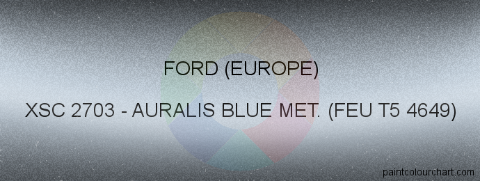 Ford (europe) paint XSC 2703 Auralis Blue Met. (feu T5 4649)