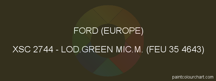 Ford (europe) paint XSC 2744 Lod.green Mic.m. (feu 35 4643)