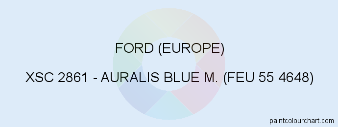 Ford (europe) paint XSC 2861 Auralis Blue M. (feu 55 4648)