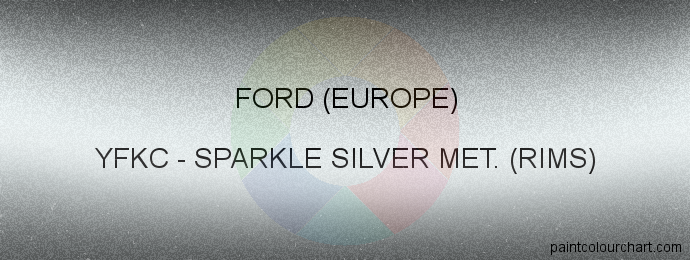Ford (europe) paint YFKC Sparkle Silver Met. (rims)
