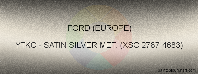 Ford (europe) paint YTKC Satin Silver Met. (xsc 2787 4683)
