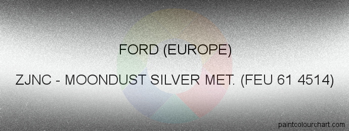 Ford (europe) paint ZJNC Moondust Silver Met. (feu 61 4514)