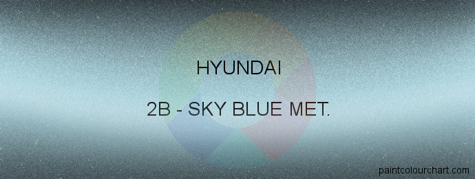 Hyundai paint 2B Sky Blue Met.