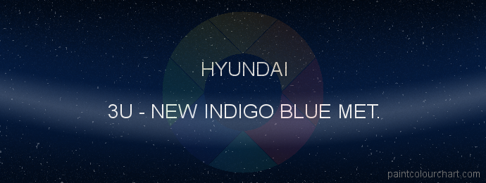 Hyundai paint 3U New Indigo Blue Met.