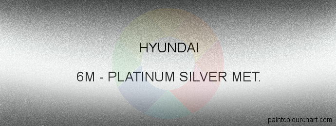 Hyundai paint 6M Platinum Silver Met.