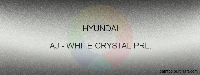 Hyundai paint AJ White Crystal Prl.
