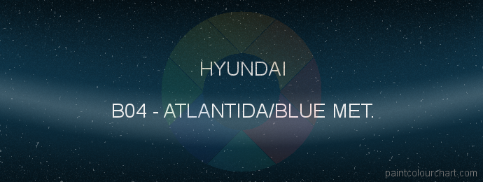 Hyundai paint B04 Atlantida/blue Met.