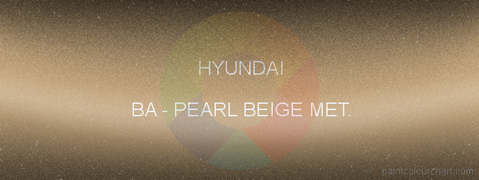 Hyundai paint BA Pearl Beige Met.