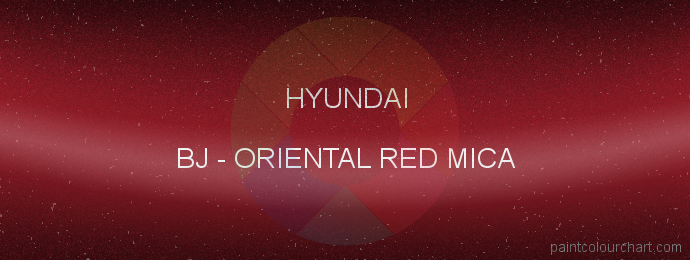 Hyundai paint BJ Oriental Red Mica
