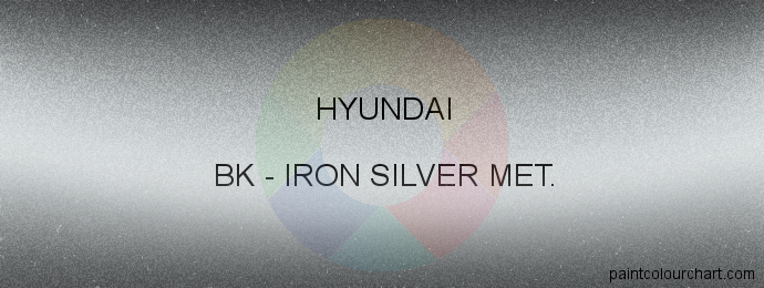 Hyundai paint BK Iron Silver Met.