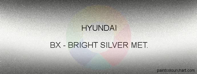 Hyundai paint BX Bright Silver Met.