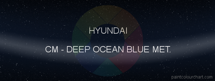 Hyundai paint CM Deep Ocean Blue Met.