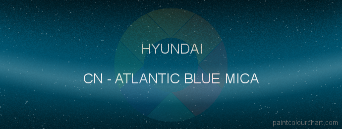 Hyundai paint CN Atlantic Blue Mica