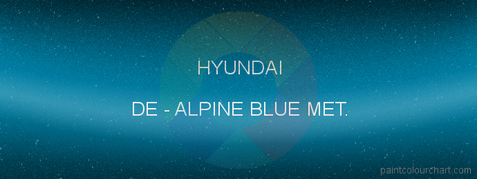 Hyundai paint DE Alpine Blue Met.