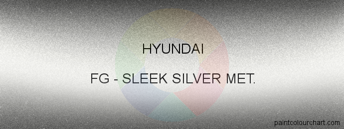 Hyundai paint FG Sleek Silver Met.