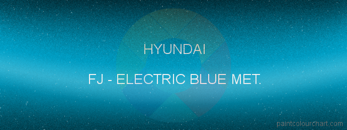 Hyundai paint FJ Electric Blue Met.