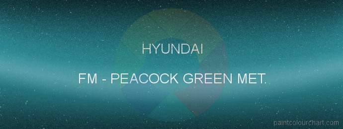 Hyundai paint FM Peacock Green Met.