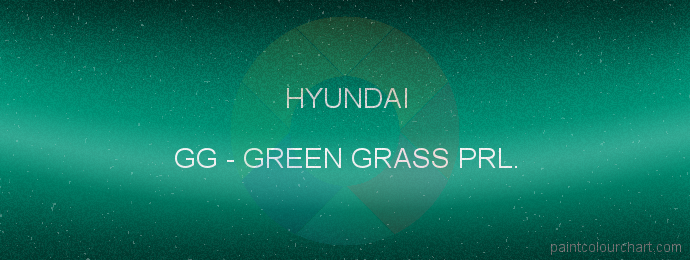 Hyundai paint GG Green Grass Prl.