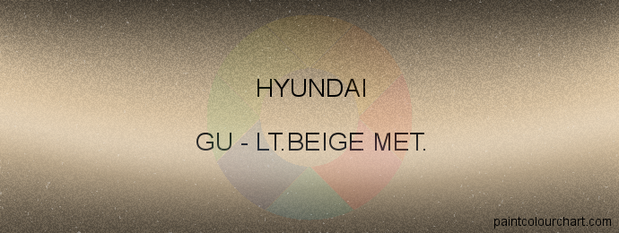 Hyundai paint GU Lt.beige Met.