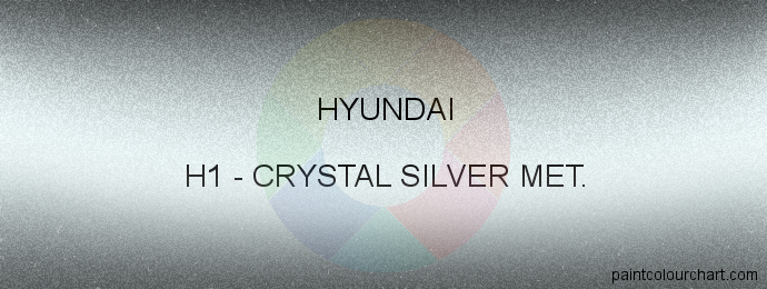 Hyundai paint H1 Crystal Silver Met.