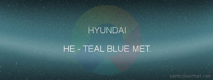 Hyundai paint HE Teal Blue Met.