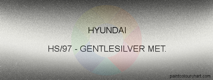 Hyundai paint HS/97 Gentlesilver Met.