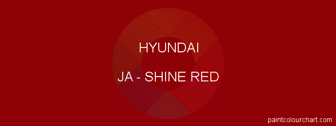 Hyundai paint JA Shine Red