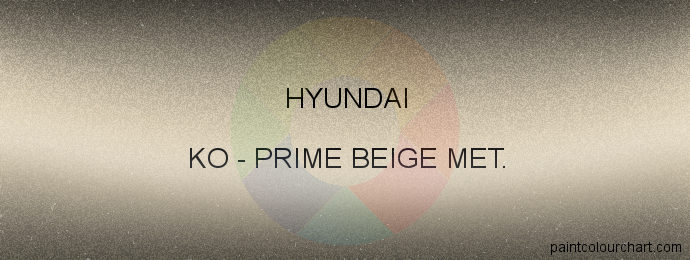 Hyundai paint KO Prime Beige Met.