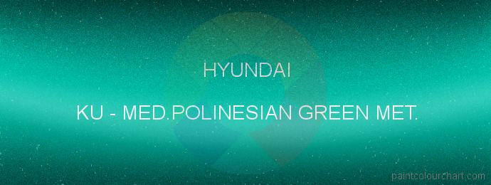 Hyundai paint KU Med.polinesian Green Met.