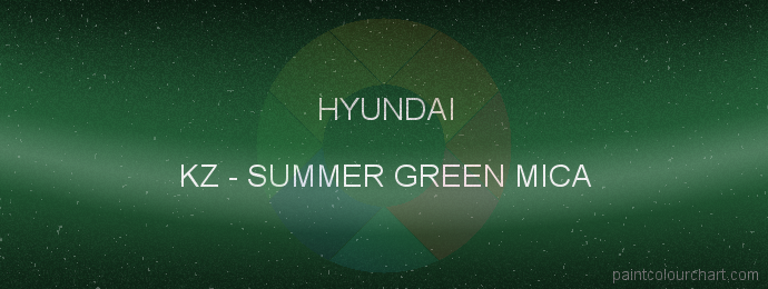 Hyundai paint KZ Summer Green Mica
