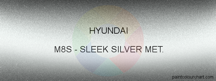 Hyundai paint M8S Sleek Silver Met.