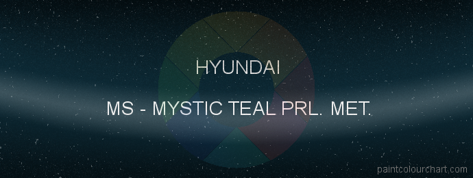Hyundai paint MS Mystic Teal Prl. Met.