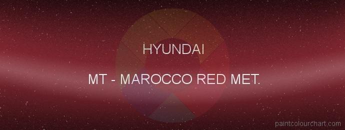 Hyundai paint MT Marocco Red Met.