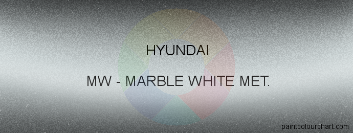 Hyundai paint MW Marble White Met.