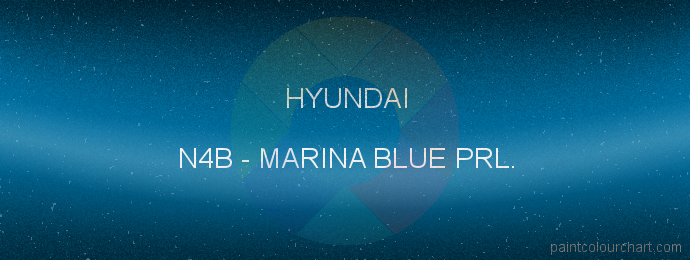 Hyundai paint N4B Marina Blue Prl.