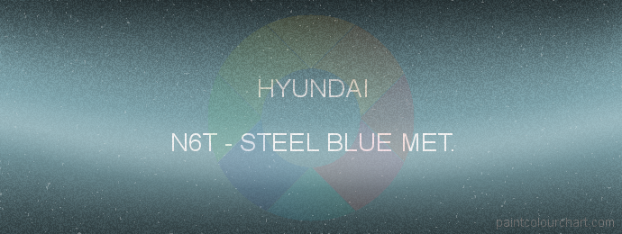 Hyundai paint N6T Steel Blue Met.