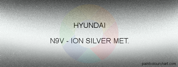 Hyundai paint N9V Ion Silver Met.