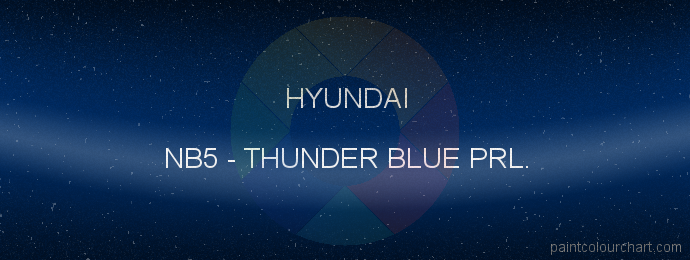 Hyundai paint NB5 Thunder Blue Prl.