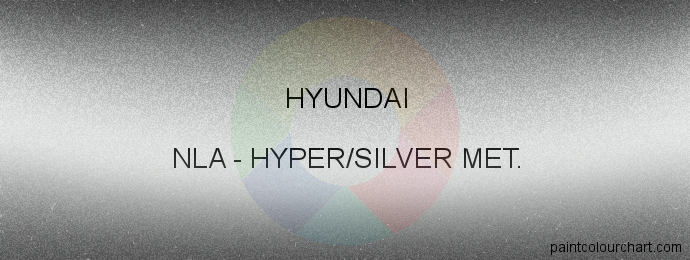 Hyundai paint NLA Hyper/silver Met.
