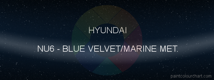Hyundai paint NU6 Blue Velvet/marine Met.