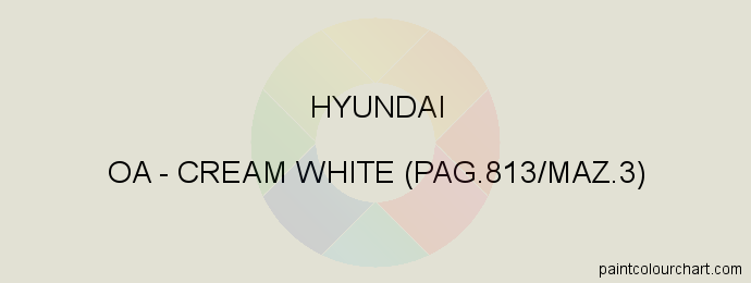 Hyundai paint OA Cream White (pag.813/maz.3)