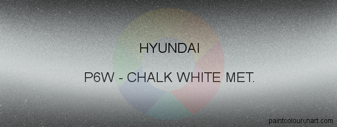 Hyundai paint P6W Chalk White Met.