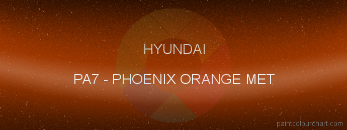 Hyundai paint PA7 Phoenix Orange Met