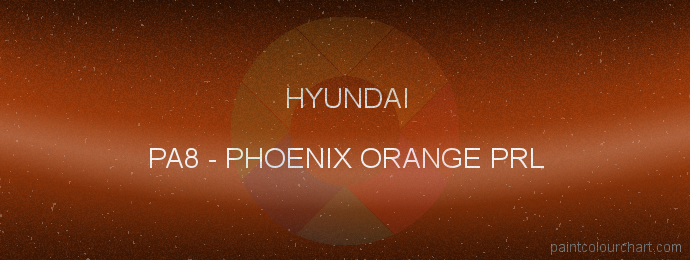 Hyundai paint PA8 Phoenix Orange Prl