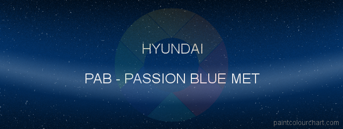 Hyundai paint PAB Passion Blue Met