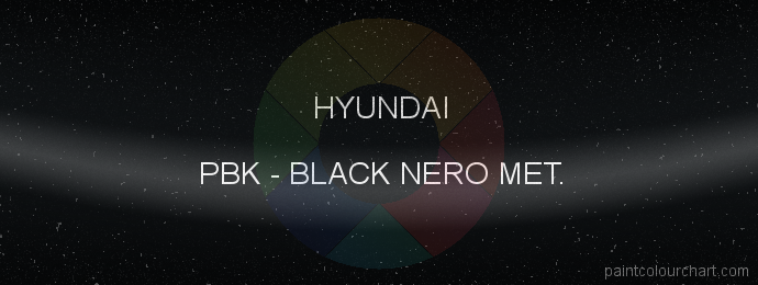 Hyundai paint PBK Black Nero Met.