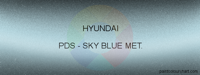 Hyundai paint PDS Sky Blue Met.